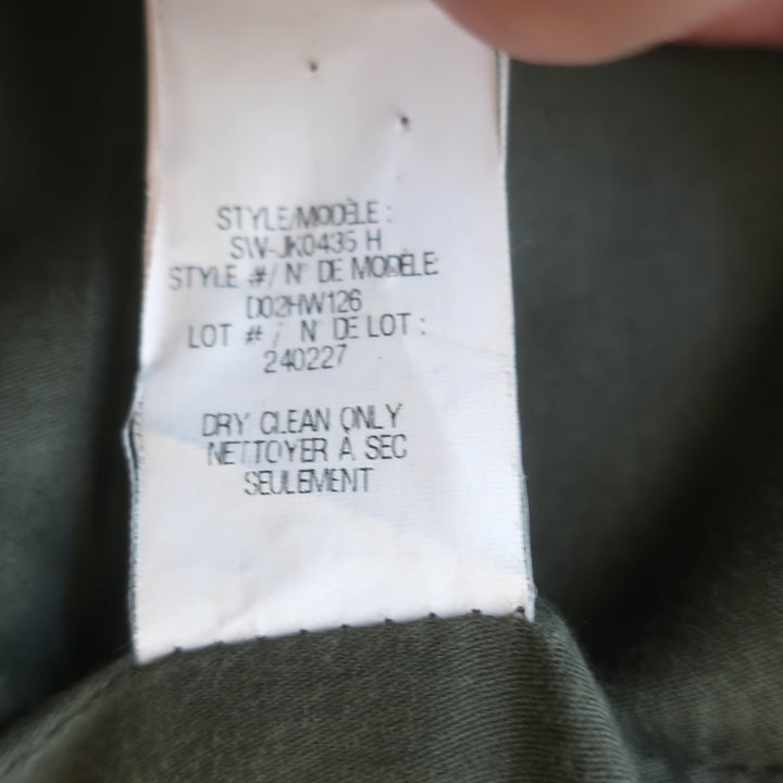Helmut Lang Draped Moto Jacket Olive Stretch Cotton Size Small