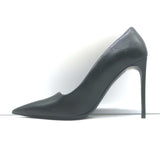 Stella McCartney Perforated Logo Pumps Black Faux Leather Size 38 NEW