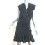 Veronica Beard Fountain Ruched Shirt Dress Black Stretch Cotton Size 6