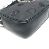 Saint Laurent Monogram Lou Hearts Camera Bag Black Leather Crossbody