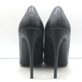 Stella McCartney Perforated Logo Pumps Black Faux Leather Size 38 NEW