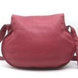 Chloe Marcie Medium Crossbody Saddle Bag Red Grained Leather
