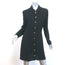 Reformation Hugh Mini Dress Black Crepe Size 10 Long Sleeve Shirtdress NEW