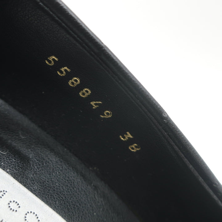 Stella McCartney Perforated Logo Pumps Black Faux Leather Size 38 NEW