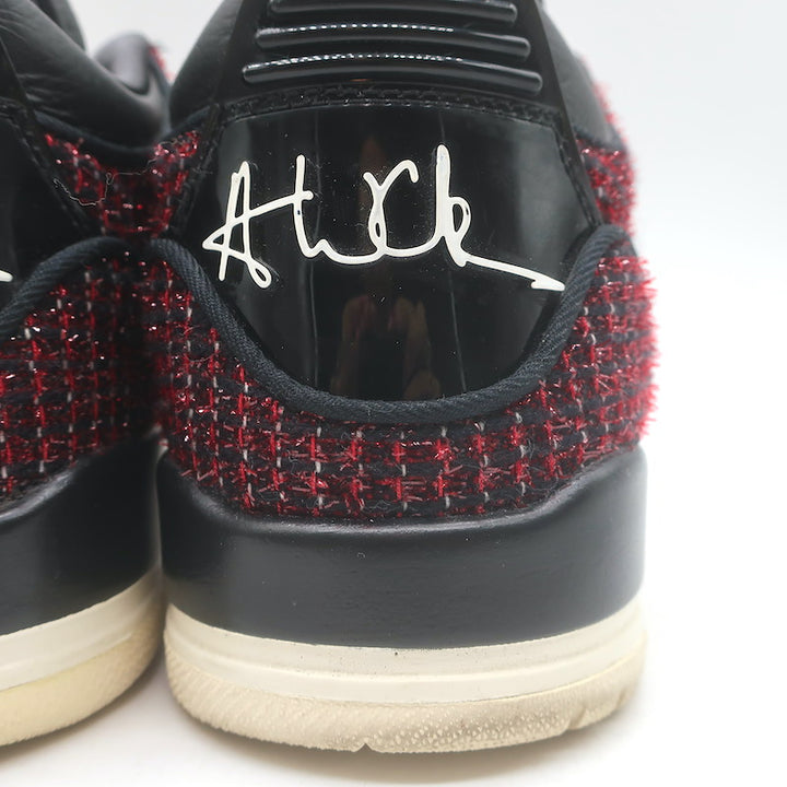 Anna Wintour AWOK x Nike Air Jordan 3 Retro Sneakers Black/Red Tweed Size 9.5