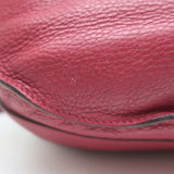 Chloe Marcie Medium Crossbody Saddle Bag Red Grained Leather
