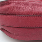 Chloe Marcie Medium Crossbody Saddle Bag Red Grained Leather