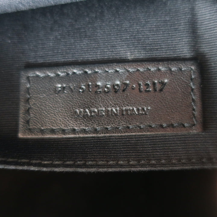 Saint Laurent Monogram Lou Hearts Camera Bag Black Leather Crossbody
