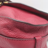 Chloe Marcie Medium Crossbody Saddle Bag Red Grained Leather