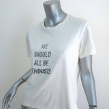 Christian Dior We Should All Be Feminists T-Shirt Cream Size Medium