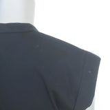 Veronica Beard Fountain Ruched Shirt Dress Black Stretch Cotton Size 6