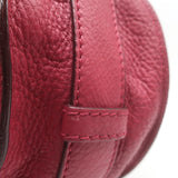 Chloe Marcie Medium Crossbody Saddle Bag Red Grained Leather