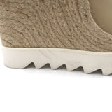 Stella McCartney Gaia Alter Mat Platform Espadrille Wedges Nude Size 37
