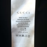 Gucci Tiger Button Striped-Trim Drawstring Mini Dress Black Crepe Size Large