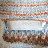 Ulla Johnson Arquette Fringe Sweater Beige/Orange Striped Knit Size Small