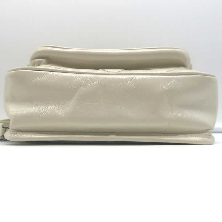 Saint Laurent Baby Niki Shoulder Bag Off-White Vintage Leather Crossbody