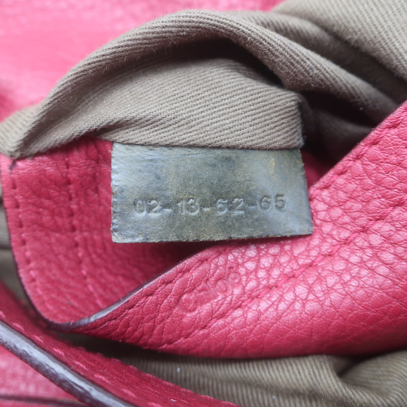 Chloe Marcie Medium Crossbody Saddle Bag Red Grained Leather
