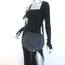 Chloe Marcie Medium Crossbody Saddle Bag Black Grained Leather