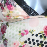 Christian Dior Lace-Trim Camisole Cream Floral Print Silk Size US 6 Tank Top