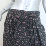 Dries Van Noten Wrap-Front Midi Skirt Black/Pink Metallic Jacquard Size 38