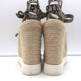 Stella McCartney Gaia Alter Mat Platform Espadrille Wedges Nude Size 37