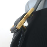Chloe Marcie Medium Crossbody Saddle Bag Black Grained Leather