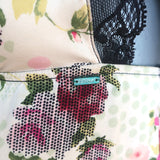 Christian Dior Lace-Trim Camisole Cream Floral Print Silk Size US 6 Tank Top