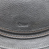 Chloe Marcie Medium Crossbody Saddle Bag Black Grained Leather