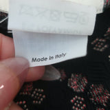 Dries Van Noten Wrap-Front Midi Skirt Black/Pink Metallic Jacquard Size 38