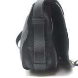 Chloe Marcie Medium Crossbody Saddle Bag Black Grained Leather