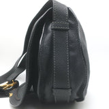 Chloe Marcie Medium Crossbody Saddle Bag Black Grained Leather