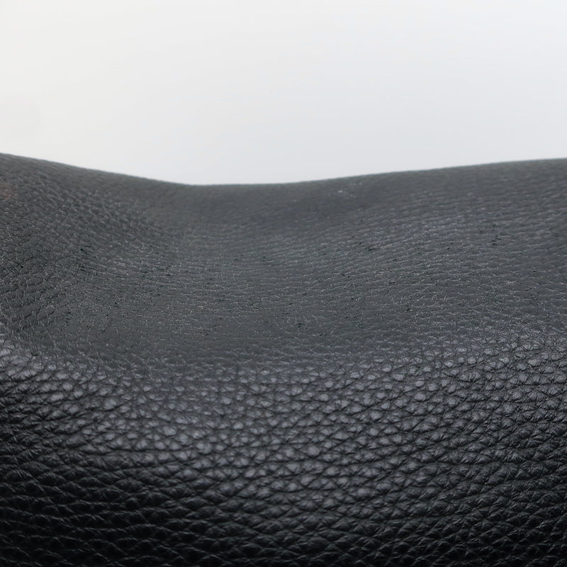 Chloe Marcie Medium Crossbody Saddle Bag Black Grained Leather