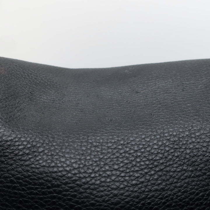 Chloe Marcie Medium Crossbody Saddle Bag Black Grained Leather