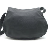 Chloe Marcie Medium Crossbody Saddle Bag Black Grained Leather