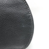 Chloe Marcie Medium Crossbody Saddle Bag Black Grained Leather