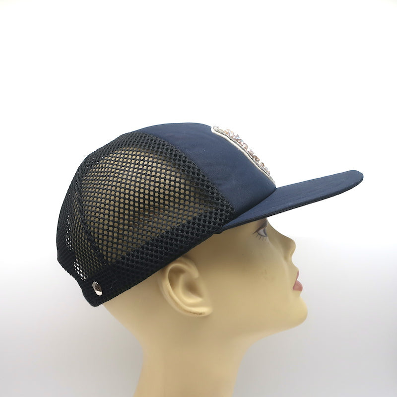 Christian Dior Beaded Baseball Cap Navy One Size