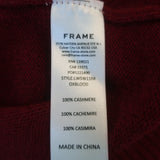 FRAME Cashmere Puff Shoulder Sweater Oxblood Size Extra Small Crewneck Pullover