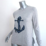 Autumn Cashmere Anchor Sweater Light Gray Size Extra Small Layered-Back Pullover