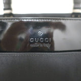 Vintage Gucci Medium Nylon Tote Black Patent Leather-Trimmed Shoulder Bag