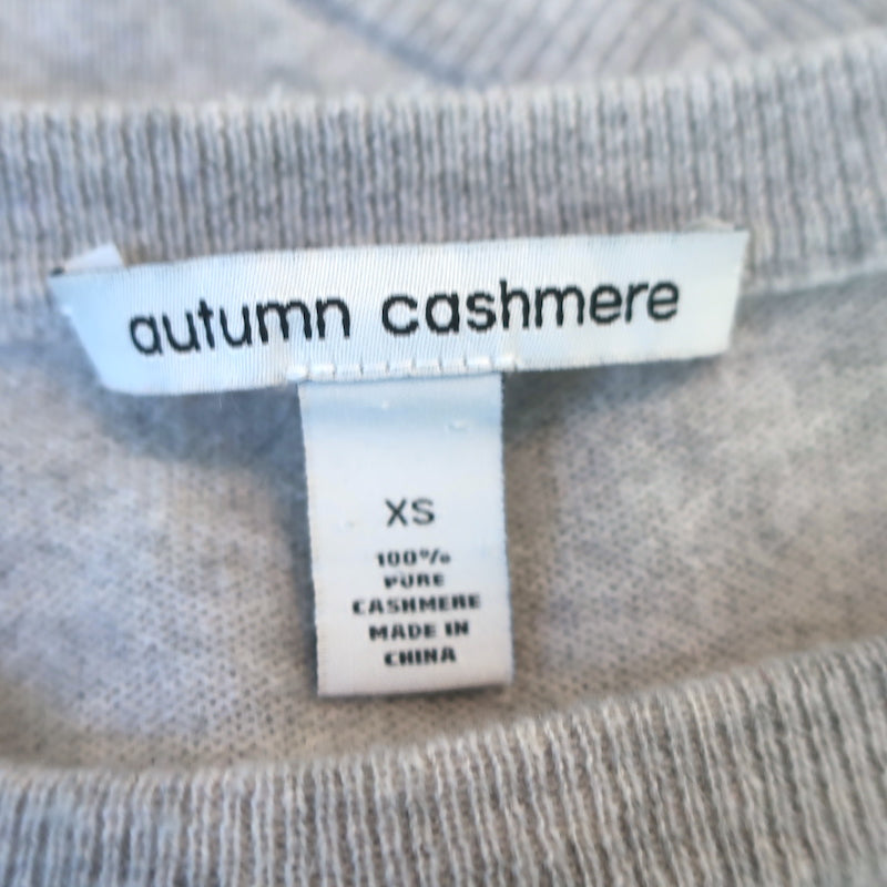 Autumn Cashmere Anchor Sweater Light Gray Size Extra Small Layered-Back Pullover