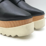 Stella McCartney Elyse Platform Lace-Up Shoes Black Faux Leather Size 37
