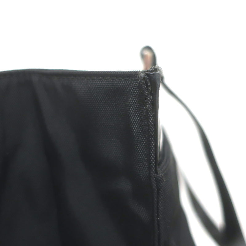 Vintage Gucci Medium Nylon Tote Black Patent Leather-Trimmed Shoulder Bag