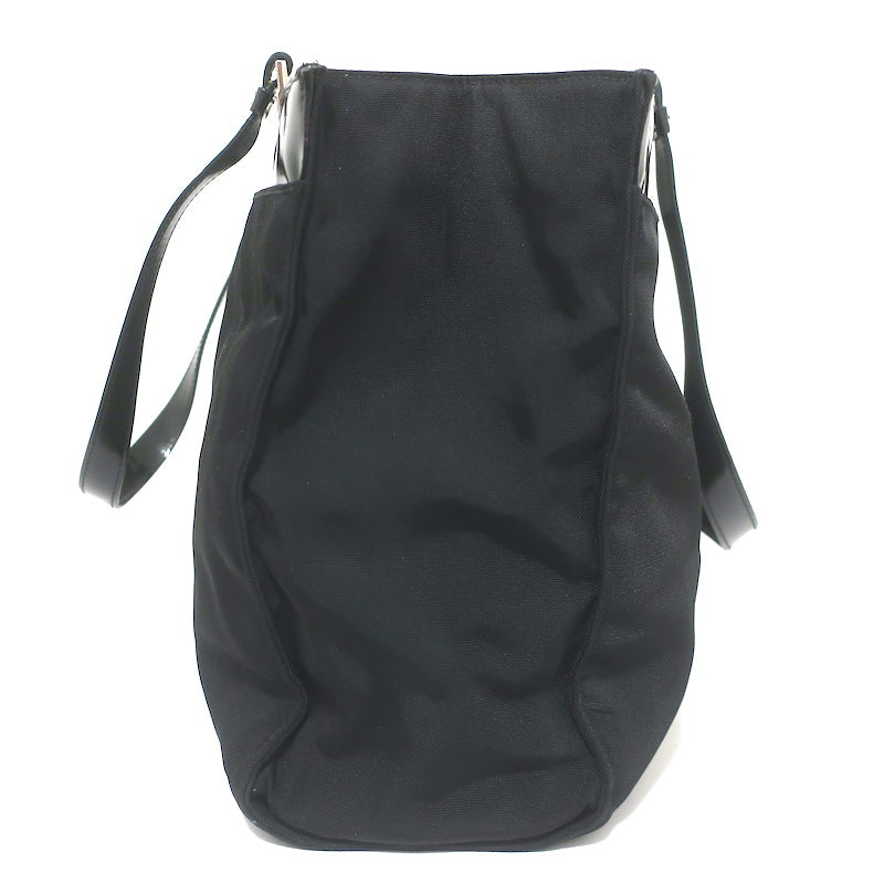 Vintage Gucci Medium Nylon Tote Black Patent Leather-Trimmed Shoulder Bag