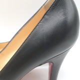 Christian Louboutin New Simple 85 Pumps Black Leather Size 39