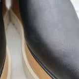 Stella McCartney Elyse Platform Lace-Up Shoes Black Faux Leather Size 37