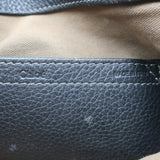 Chloe Marcie Medium Crossbody Saddle Bag Black Grained Leather