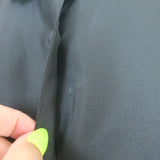 Harvey Faircloth Ruffle Sleeve Top Black Size 6 Button-Up Shirt