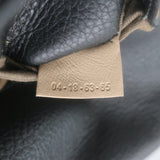 Chloe Marcie Medium Crossbody Saddle Bag Black Grained Leather