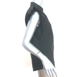 Harvey Faircloth Ruffle Sleeve Top Black Size 6 Button-Up Shirt