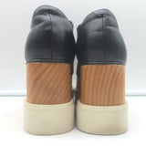 Stella McCartney Elyse Platform Lace-Up Shoes Black Faux Leather Size 37